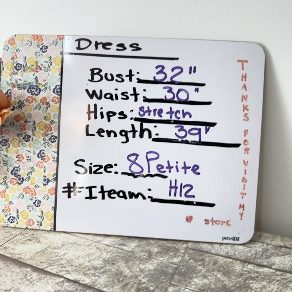 NEW Signature by Robbie Bee 8 Petite Ruffle Dress Women's Black White  NWT - Picture 13 of 17